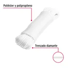 Piola de poliéster diamante de 4mmx15m blanca, madeja, FIERO 2