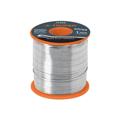 Soldadura 60/40 para electrónica, 450 g, TRUPER SOLDAFÁCIL