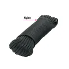 Piola de nylon paracord de 4mm x 15m negro, madeja, FIERO 2