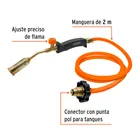 Soplete de latón con manguera de 2 m, punta pol 7/8', TRUPER 2