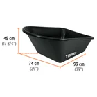 Carretilla concha plástica 6 ft Imponchable b/tubular,Truper 2