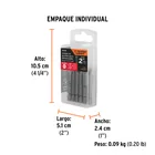 Estuche con 6 puntas planas combinadas largo 2', EXPERT 6