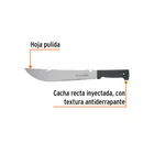Machete rambo 12', cacha inyectada negra, TRUPER 2