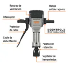 Martillo demoledor HEX 30 kg, 62J, 2000W, TRUPER EXPERT 4