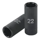 Dado largo impacto de 22 mm, 6 puntas, cuadro 1/2', TRUPER 1