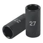 Dado largo impacto de 27 mm, 6 puntas, cuadro 1/2', TRUPER 1