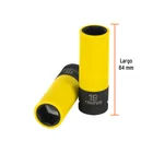 Dado largo impacto prot. plást. 19 mm, 6 puntas, cuadro 1/2' 3
