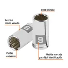 Dado de 9 mm, 12 puntas, cuadro 1/4', TRUPER 2