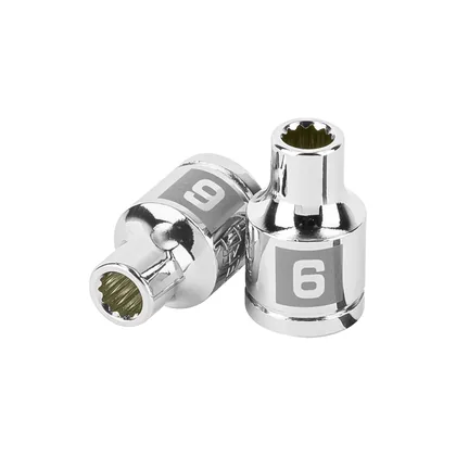 Dado de 6 mm, 12 puntas, cuadro 3/8', TRUPER