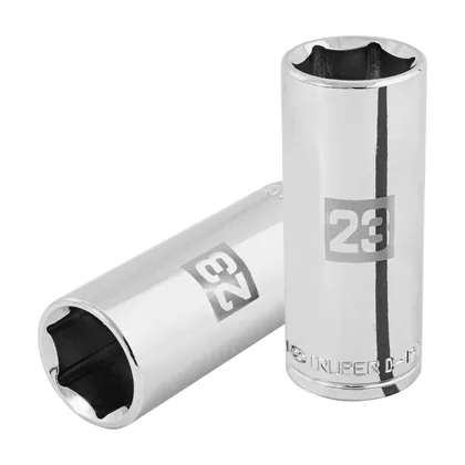 Dado largo de 23 mm, 6 puntas, cuadro 1/2', TRUPER
