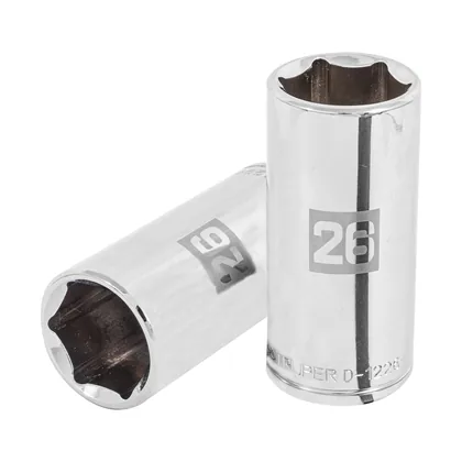 Dado largo de 26 mm, 6 puntas, cuadro 1/2', TRUPER