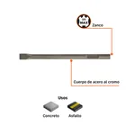 Cincel plano zanco hexagonal de 1-3/8' x 20', TRUPER 5
