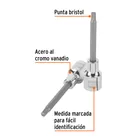 Dado punta larga bristol M6, cuadro 1/2', TRUPER 2