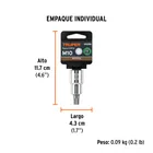 Dado punta corta bristol M10, cuadro 1/2', TRUPER 5
