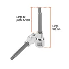 Dado punta larga bristol M8, cuadro 1/2', TRUPER 3