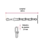 Cadena de 1.8 m de amarre para perro, 2.9 mm, FIERO 3