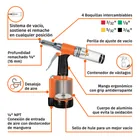 Remachadora neumática 3/16', TRUPER 6
