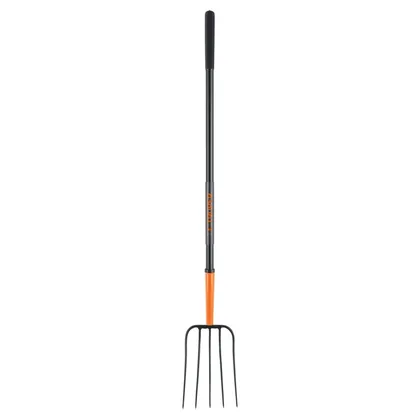 Bieldo para paja, 5 dientes, mango largo de acero 48' TRUPER