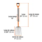 Bieldo para paja, 5 dientes, mgo de acero 37',puño'Y' TRUPER 3