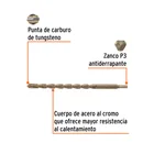 Broca para concreto 16 x 300 mm, TRUPER 2