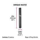 Rollo de malla sombra 90%, raschel negro, 15m x 2m, FIERO 5