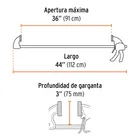 Prensa de ajuste rápido 36' uso rudo, cuerpo nylon, EXPERT 3