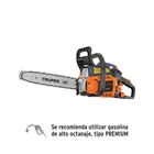 Motosierra 38 cc a gasolina con barra de 14', TRUPER 1