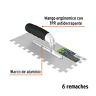 Llana 11' dentado cuadrado 1/2', 6 remaches, mango Comfort 2