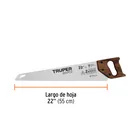 Serrucho Rapid 22', 7 DPP, mango de madera, TRUPER 3
