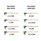 Mango de madera 36' para hachas media y labor entera, TRUPER 4