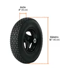 Carretilla 6ft3 EXPERT plástica, neumática, bastidor tubular 4