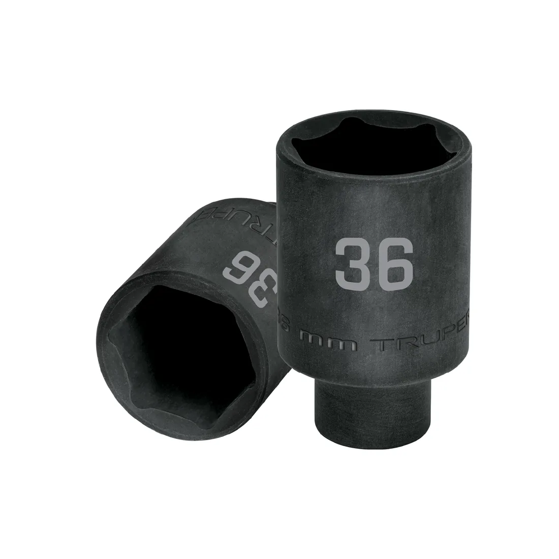 Dado largo impacto de 36 mm, 6 puntas, cuadro 1/2', TRUPER