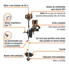 Desbrozadora multifuncional 4 en 1, a gasolina 45 cc, TRUPER 2