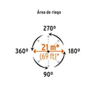 Aspersor metálico 11' dos vías, estaca metálica, TRUPER 4