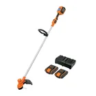 Desbrozadora inalámbrica 40V, 2 baterías 2Ah,1 carg.dual,PRO 1