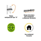 Desbrozadora inalámbrica 40V, 2 baterías 2Ah,1 carg.dual,PRO 5
