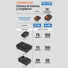 Combo cargador dual con 2 baterías de 2Ah, 20V, TRUPER PRO 4