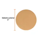 Paquete con 5 discos de lija 6' grano 100, ciegos, TRUPER 3