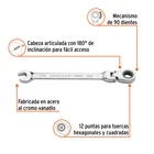 Llave combinada con matraca 13 mm flexible, EXPERT 2