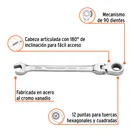 Llave combinada con matraca 10 mm flexible, EXPERT 2