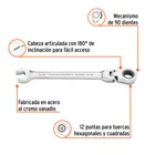 Llave combinada con matraca 7/16' flexible, EXPERT 2