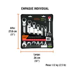 Juego de 7 llaves combinadas std con matraca flexible 3