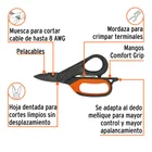 Tijera 6' electricista, óxido negro,acero inoxidable, EXPERT 2
