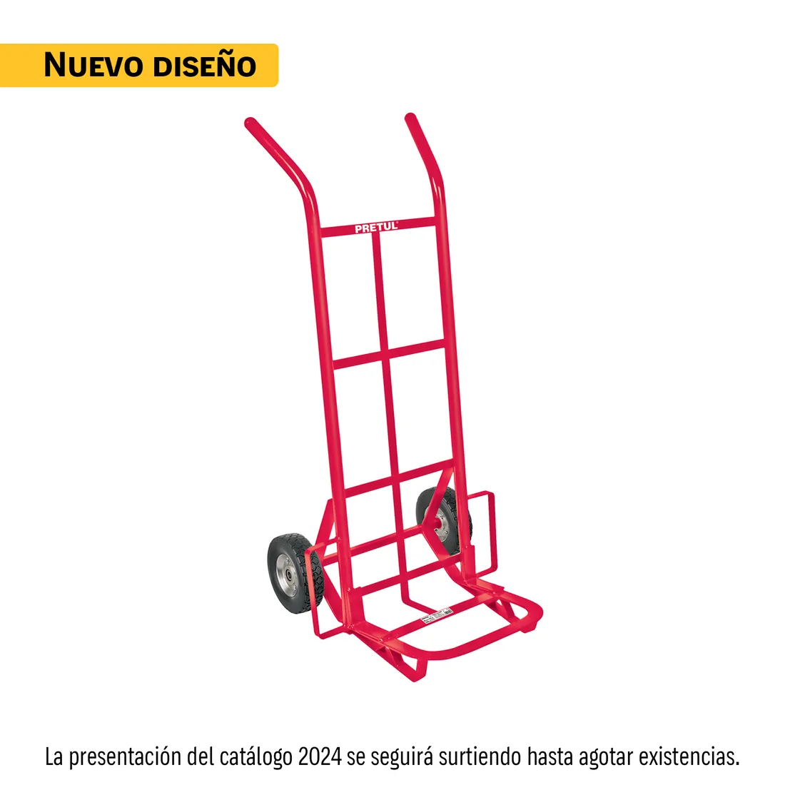 Diablo de carga de 100 kg, ruedas sólidas, balero sencillo