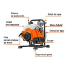 Motobomba autocebante 1'x1', gasolina 2HP, agrícola, TRUPER 2