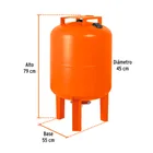 Tanque hidroneumático vertical, 80 litros, TRUPER 3