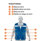 Chaleco brigadista reforzado, azul rey, G, TRUPER EXPERT 3