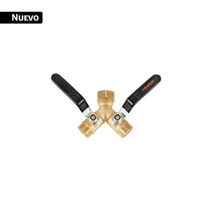 Conector 'Y' 3/4' cuerpo robusto con tuerca móvil p/manguera
