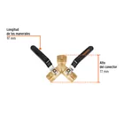 Conector 'Y' 3/4' cuerpo robusto con tuerca móvil p/manguera 3