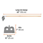 Azadón mezclero, cabeza forjada 10', mango de 60', TRUPER 3
